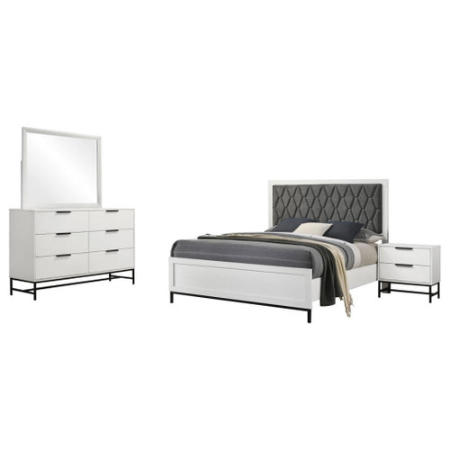 Sonora - 4 Piece Queen Bedroom Set - White