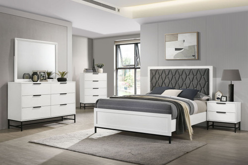 Sonora - 5 Piece California King Bedroom Set - White