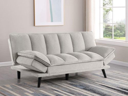 Laredo - Upholstered Tufted Convertible Sofa Bed - Light Gray