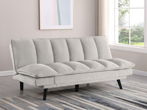 Laredo - Upholstered Tufted Convertible Sofa Bed - Light Gray