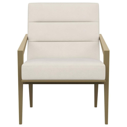 Kirra - Upholstered Metal Arm Accent Chair - Cream