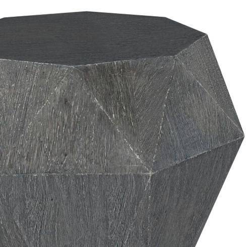 Jacinto - Octagonal Solid Mango Wood Side Table - Gray