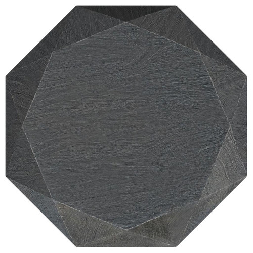 Jacinto - Octagonal Solid Mango Wood Side Table - Gray