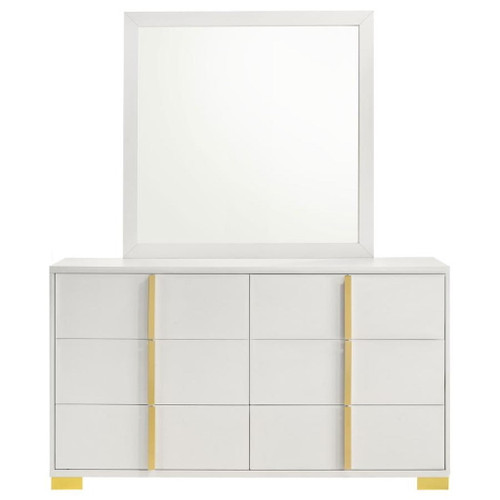 Marceline - 6-Drawer Dresser With Mirror - White