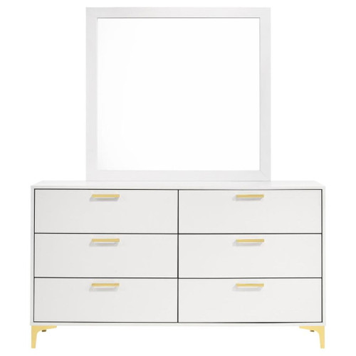 Kendall - 6-Drawer Dresser With Mirror - White
