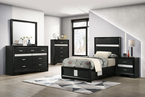 Miranda - 5 Piece Twin Bedroom Set - Black