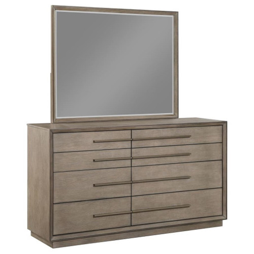 Durango - 8-Drawer - Dresser And Mirror - Washed Oak