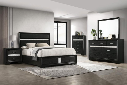 Miranda - 4 Piece Queen Bedroom Set - Black
