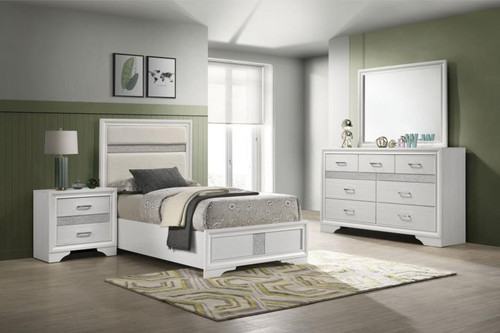 Miranda - 4 Piece Twin Bedroom Set - White