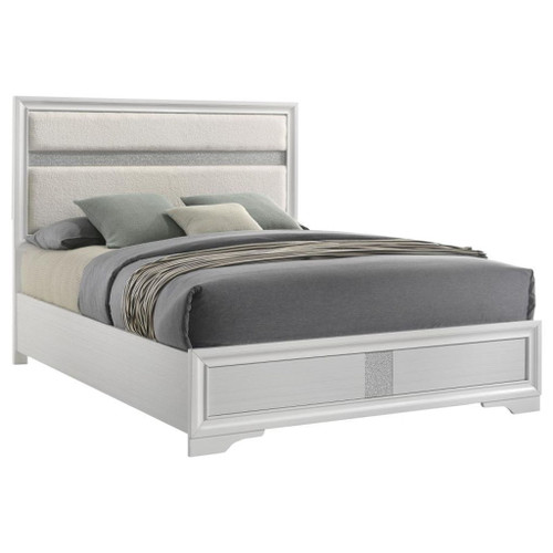 Miranda - Upholstered California King Panel Bed - White