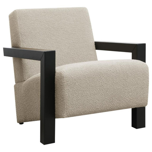 Fitzroy - Boucle Upholstered Accent Arm Chair - Latte