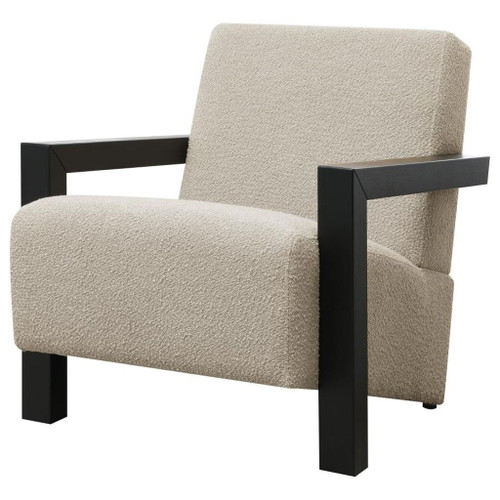 Fitzroy - Boucle Upholstered Accent Arm Chair - Latte