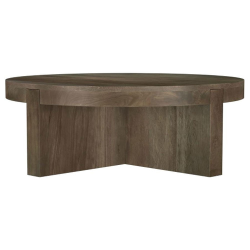 Kinkaid - Round Solid Mango Wood Coffee Table - Brown