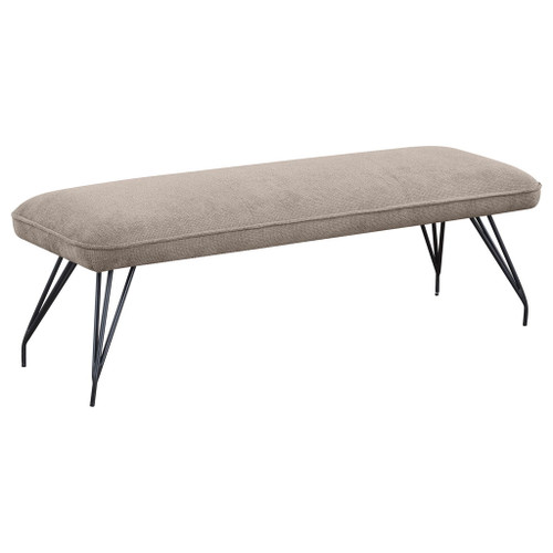 Dodson - Fabric Upholstered Dining Bench - Taupe