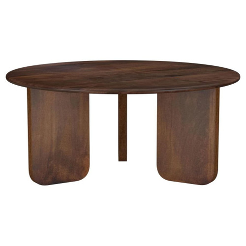 Dale - Round Solid Mango Wood Coffee Table - Brown
