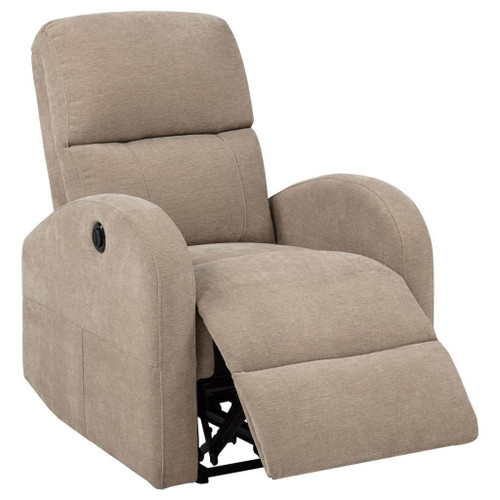 Grant - Fabric Upholstered Power Recliner Chair - Camel