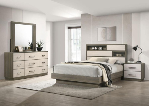 Fenwick - 4 Piece California King Bedroom Set - Gray Oak