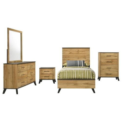 Kaywood - 5 Piece Twin Bedroom Set - Natural Pine