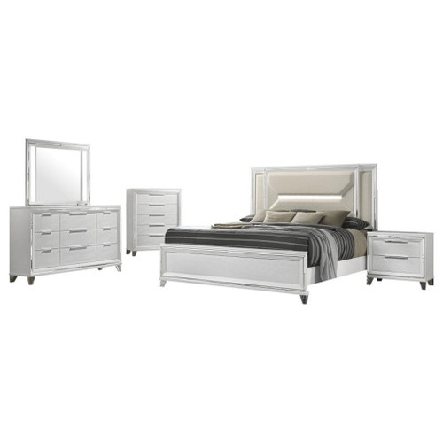 Marmore - 5 Piece Queen Bedroom Set - White