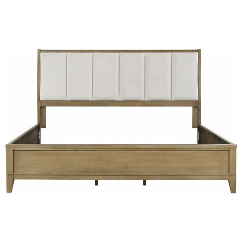 Granada - Upholstered Eastern King Panel Bed - Natural Pine