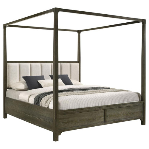Gran Park - Queen Four Poster Canopy Bed - Dark Cocoa