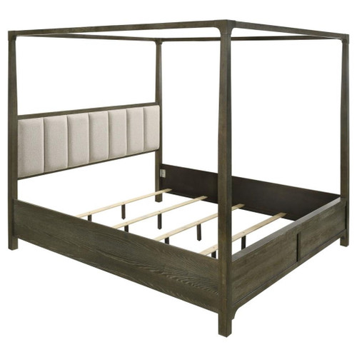Gran Park - 4 Piece Eastern King Canopy Bedroom Set - Dark Cocoa