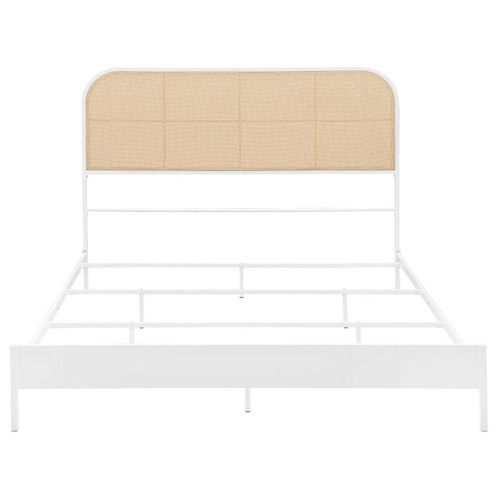 Amherst - Radio Weave Rattan Metal Queen Bed - White
