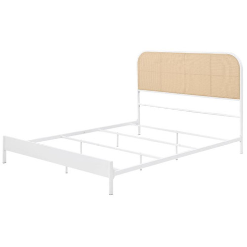 Amherst - Radio Weave Rattan Metal Queen Bed - White