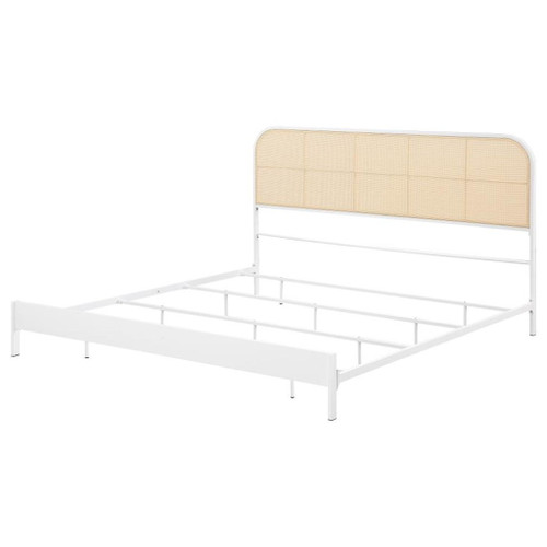 Amherst - Radio Weave Rattan Metal Eastern King Bed - White
