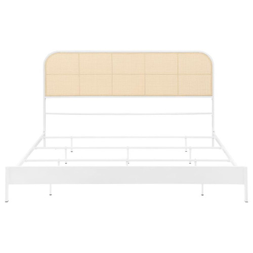 Amherst - Radio Weave Rattan Metal Eastern King Bed - White