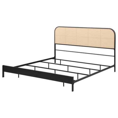Amherst - Radio Weave Rattan Metal Eastern King Bed - Black