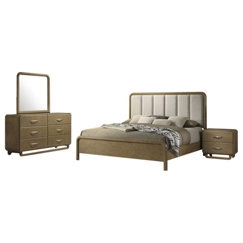 Amsbury - 4 Piece Eastern King Bedroom Set - Nutmeg