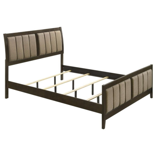 Wilkes - Upholstered Eastern King Bed - Dark Cocoa
