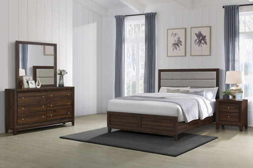 Welsley - 4 Piece Queen Bedroom Set - Walnut