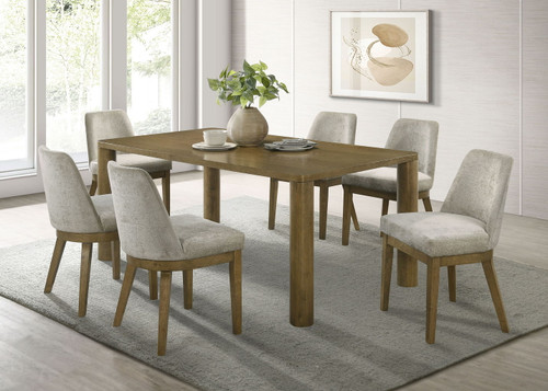 Castlewood - 7 Piece Rectangular Dining Set - Brown Oak