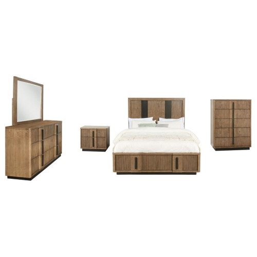 Terrace - 5 Piece Queen Bedroom Set - Ash Brown