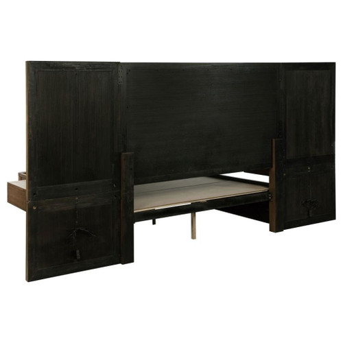 Terrace - Queen Wall Panel Storage Bed - Ash Brown