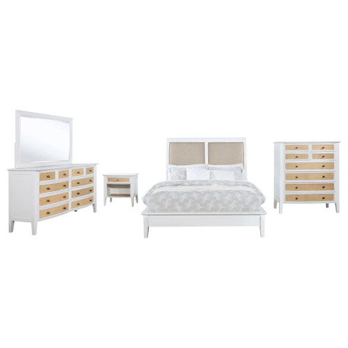 Bexhill - 5 Piece California King Bedroom Set - White