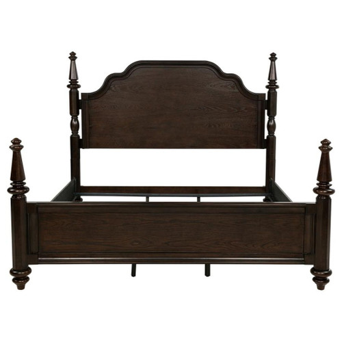 Andover - Four Poster Eastern King Bed - Dark Oak