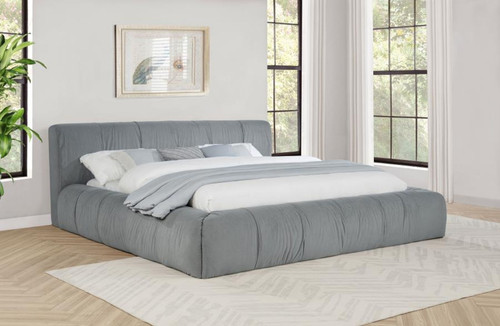 Wilshire - Upholstered California King Platform Bed - Gray