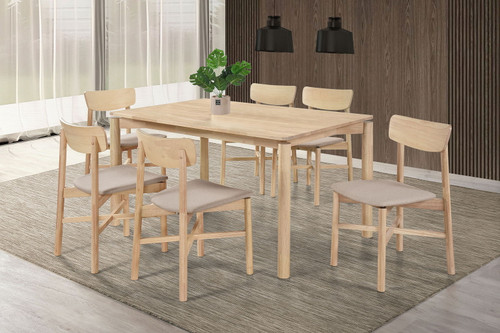 Parkridge - 7 Piece Wood Dining Set - White Washed