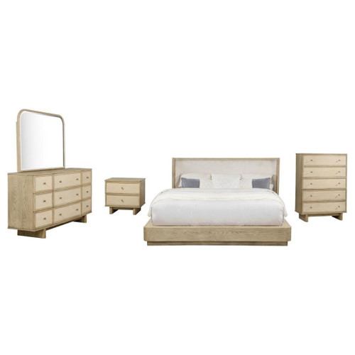 Kailani - 5 Piece California King Bedroom Set - Beige Oak
