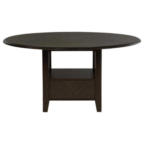 Twyla - 5 Piece Round Wood Dining Table Set - Dark Cocoa