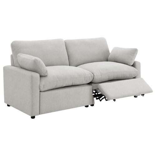 Collins - 2 Piece Upholstered Power Reclining Loveseat - Gray
