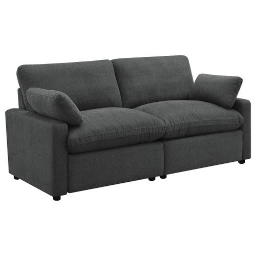 Collins - Modular Power Loveseat - Dark Gray