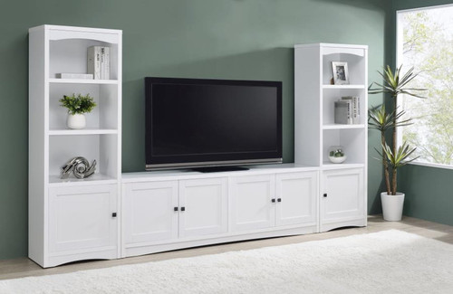 Laughlin - 3 Piece Entertainment Center TV Stand - White
