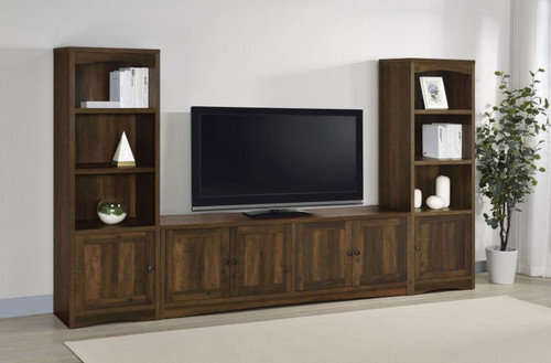 Laughlin - 3 Piece Entertainment Center TV Stand - Dark Pine
