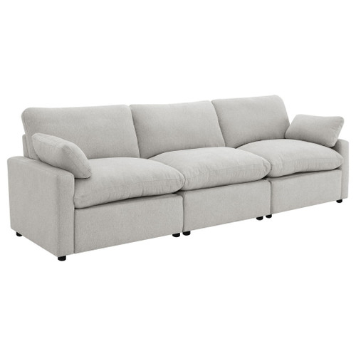Collins - 3 Piece Upholstered Power Reclining Sofa - Gray
