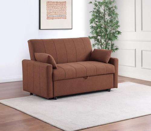 Portland - Boucle Upholstered Sleeper Sofa Bed - Copper