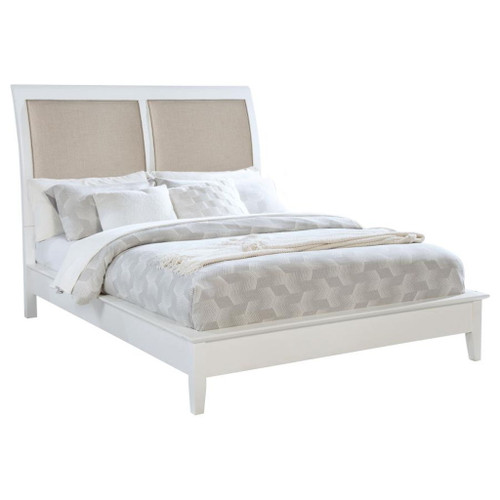 Bexhill - Upholstered California King Panel Bed - White
